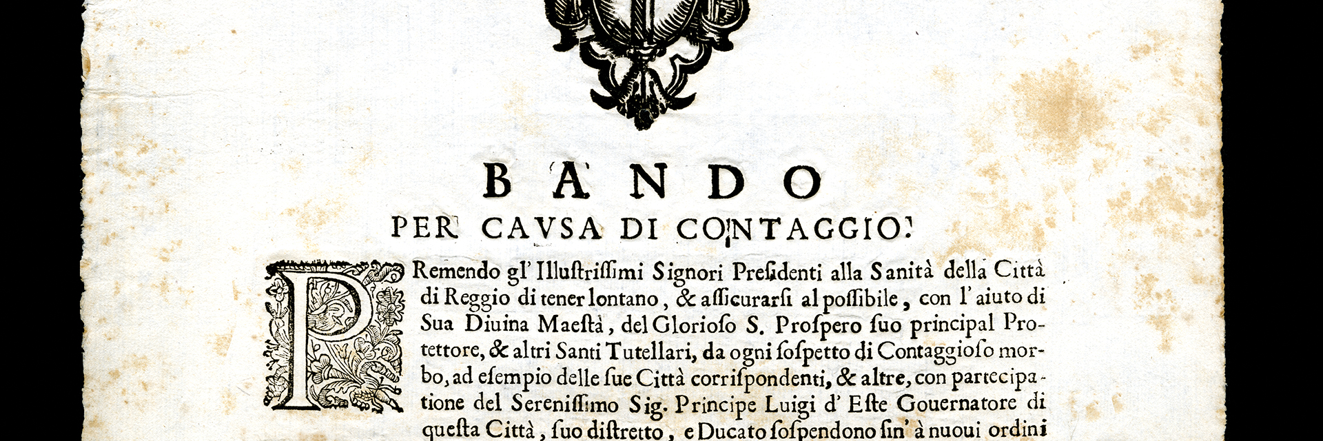 detail from 17th century quarantine broadside from Malta