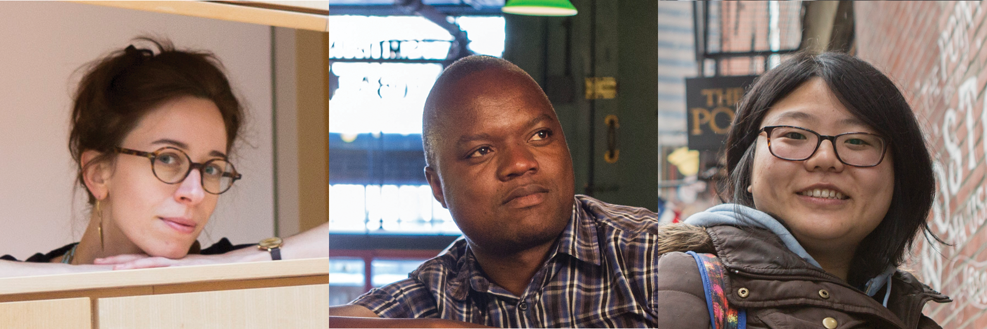 three graduate students in global health and social medicine
