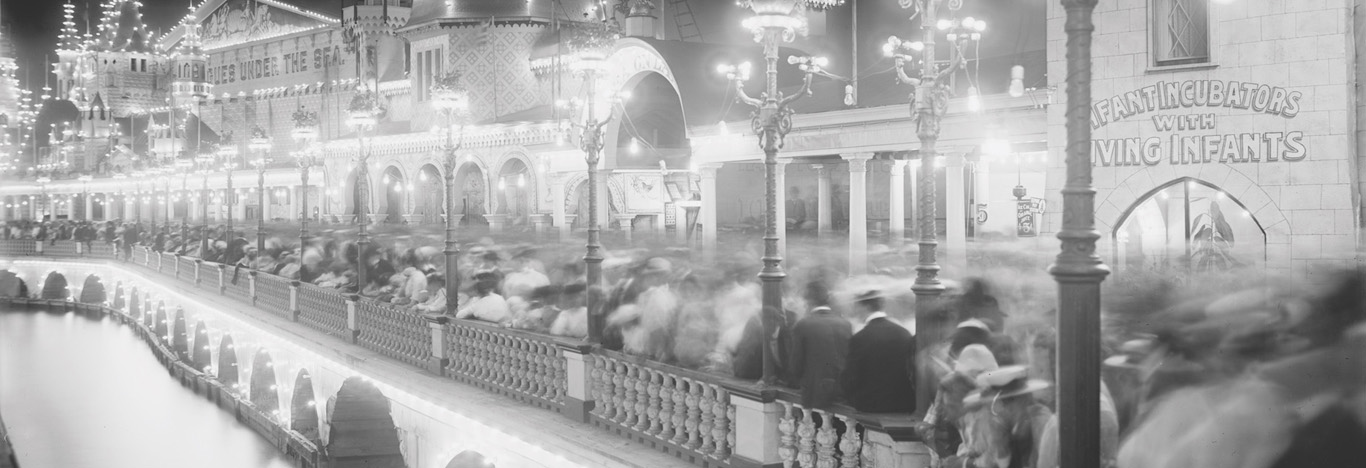 Crowds visiting Luna Park at Coney Island, New York, in the early 1900s could purchase tickets to view infants resting in “isolettes,” early versions of the incubator.
