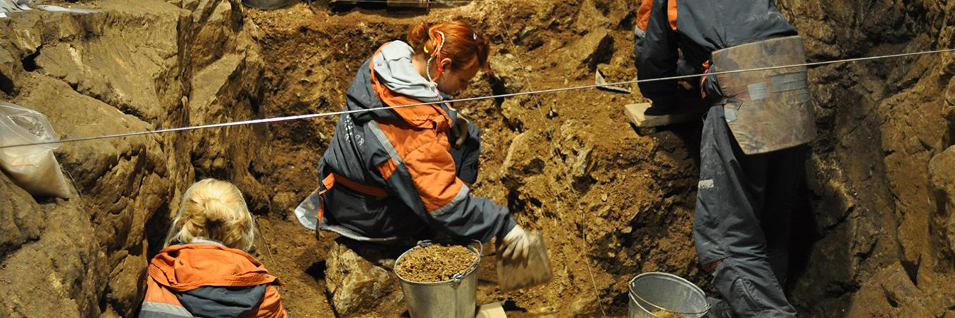 DOWN TO EARTH: Excavation of Denisova Cave, a site overseen by the Russian Academy of Sciences, is an ongoing venture involving international teams of researchers.