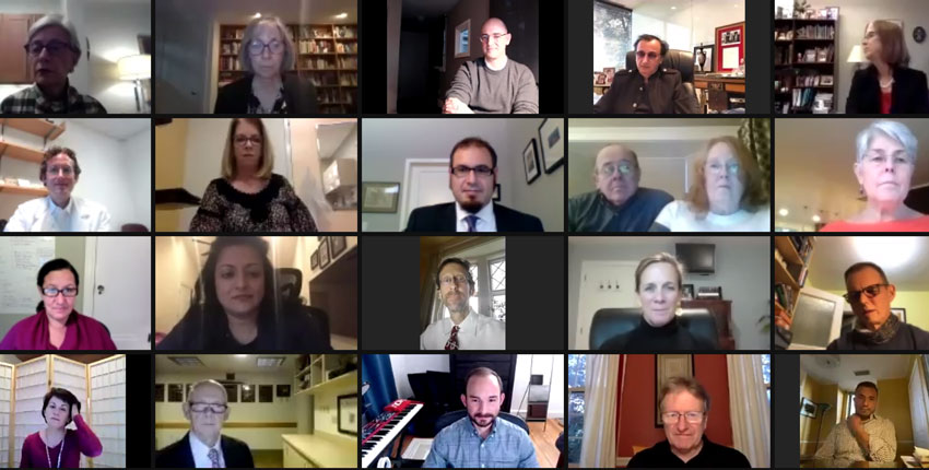 Screen shot of teaching awards zoom meeting