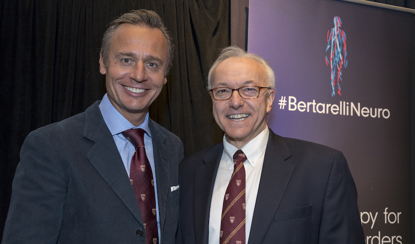 The Bertarelli Foundation’s Ernesto Bertarelli and Harvard Medical School Dean George Q. Daley 