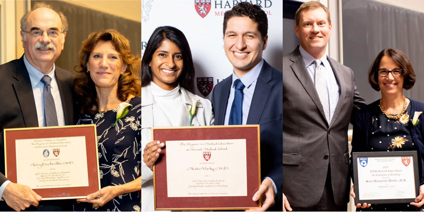 Award recipients Terry Buchmiller, Anita Vanka and Sara Durfee at the 2019 Federman Teaching Awards