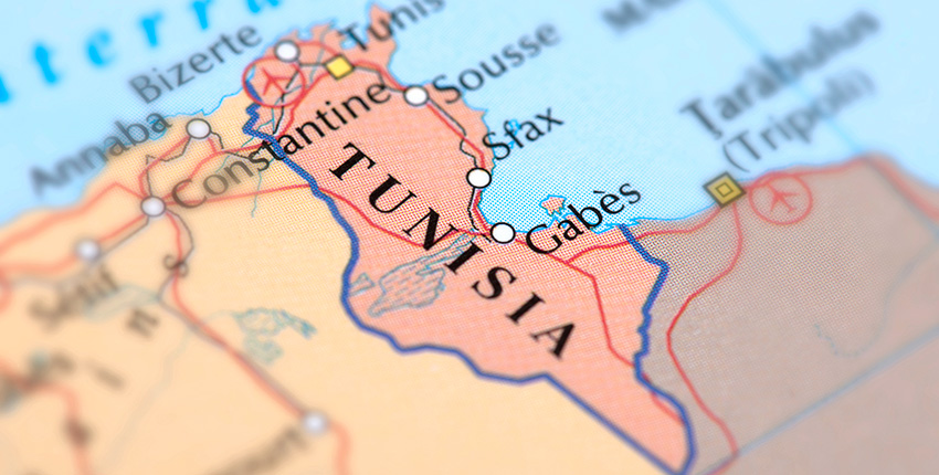 map of tunisia