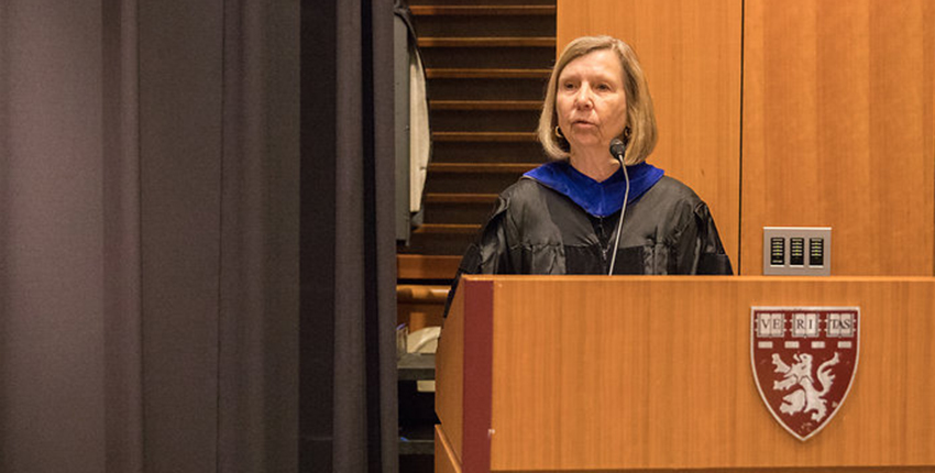 Alexa McCray giving master's programs graduation ceremony keynote speech