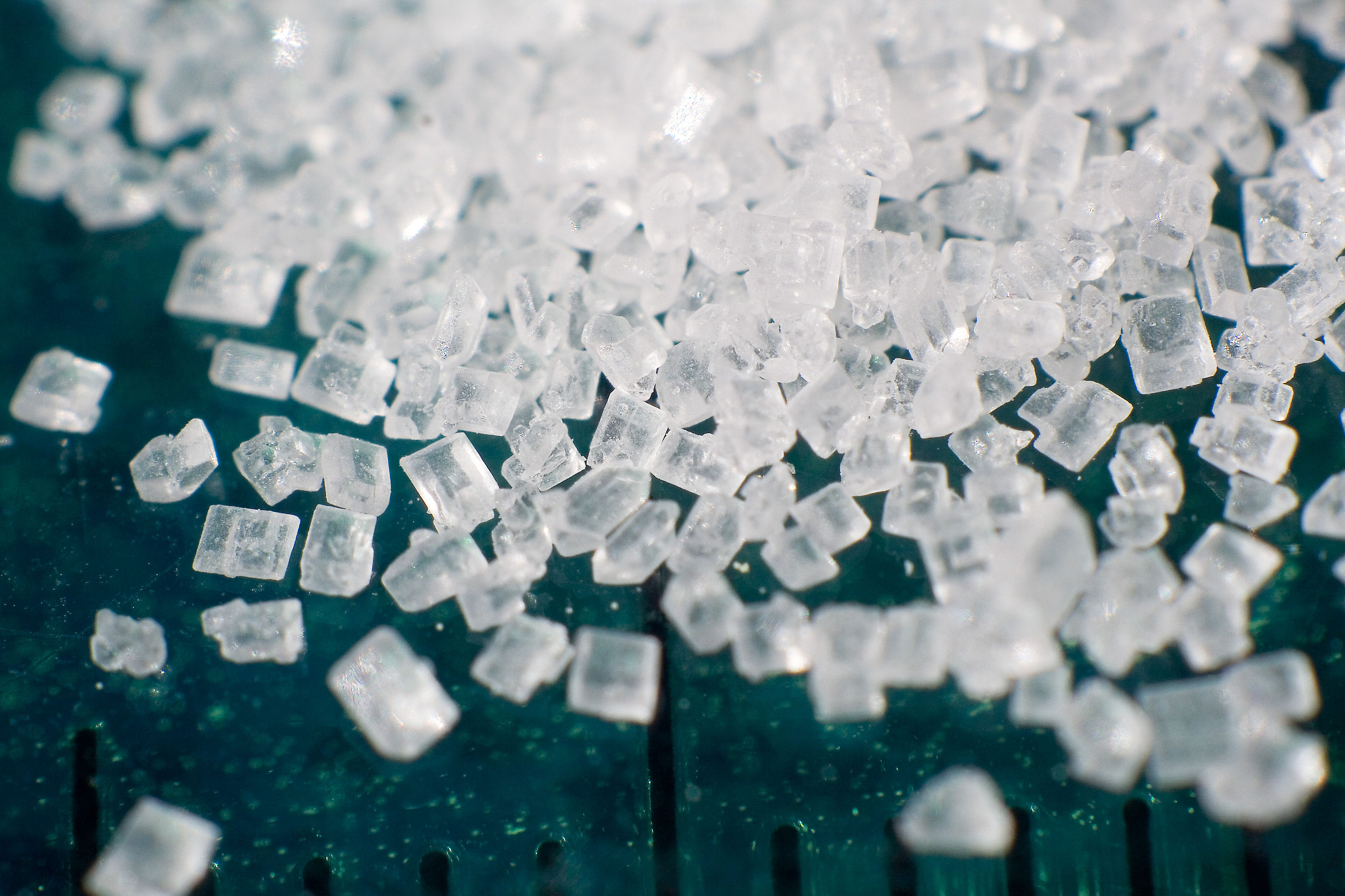 Sugar crystals magnified 