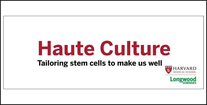 Haute Culture: Tailoring stem cells to make us well