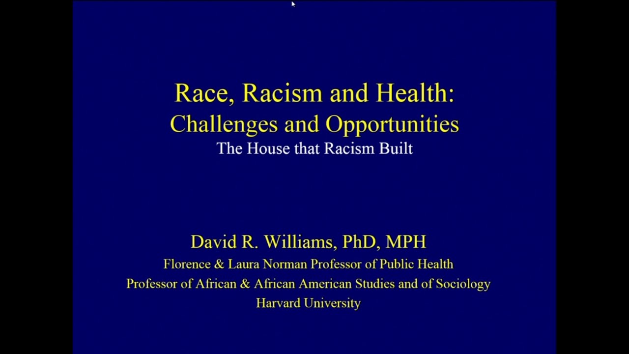 Harvard Longwood Campus 2016 Diversity Dialogues, "Race, Racism and Health: Challenges and Opportunities" with David Williams. Video: HMS DICP