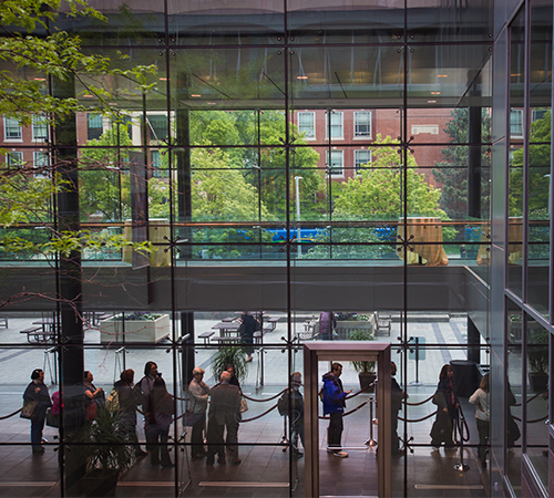 Group in atrium