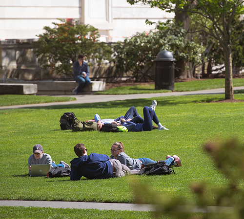 Relaxing on the quad