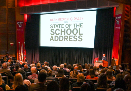 Auditorium filled with people for the 2025 State of the School Address