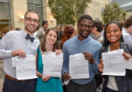 HMS students with Match Day letters