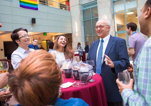 Dean Daley with residents and fellows