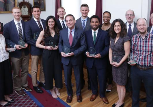 Recipients of the 2019 Dean's Community Service Awards.  Image: Jeff Thiebauth