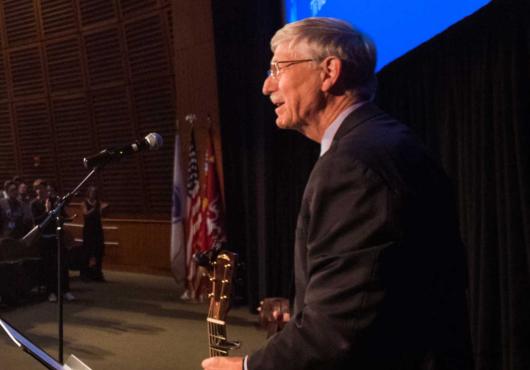Francis Collins with guitar 