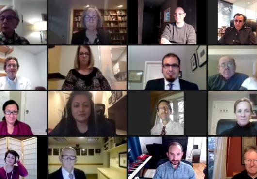screenshot of teaching awards zoom ceremony