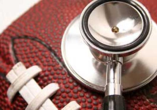 Football with stethoscope 