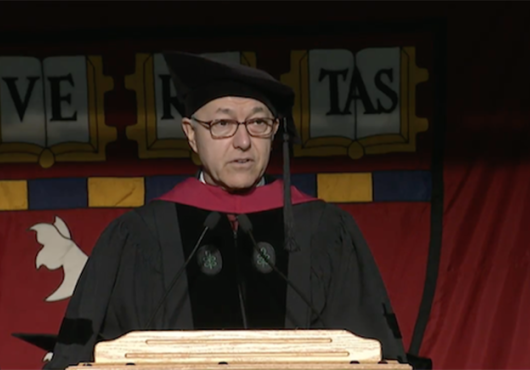 George Q. Daley addresses graduates.