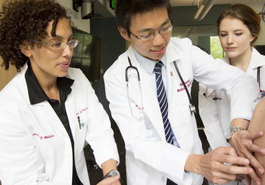Med Students observe a patient