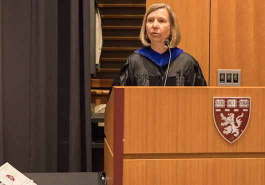 Alexa McCray giving master's programs graduation ceremony keynote speech