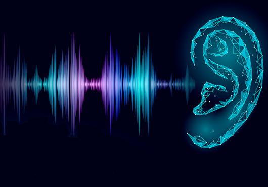 Illustration of sound wave and ear