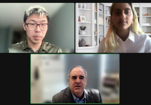 Screengrab of Li, Kamal, and Katz