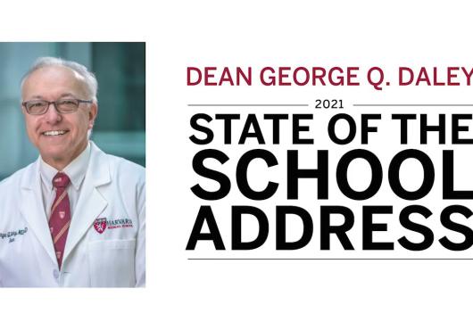 Screen shot of Dean George Daley delivering the address