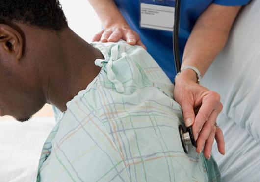 Image of patient being examined. 