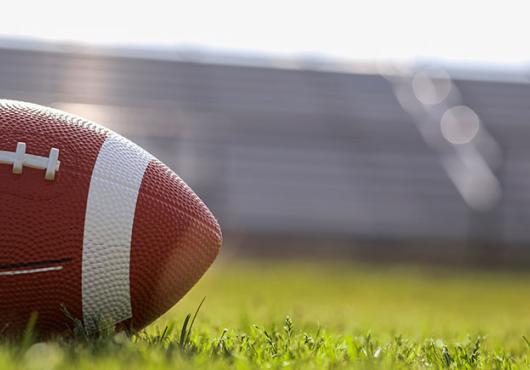 Close up photo of a football
