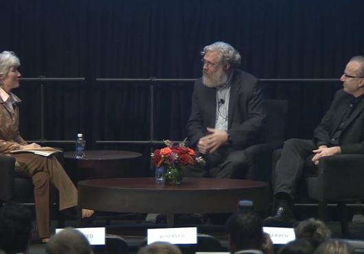 From left to right: Martha Bebinger, George M. Church and Isaac S. Kohane