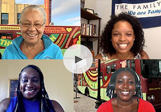 Nancy Oriol, Joanne Suarez, Beatrice Antoine and Rainelle Walker-White of the Family Van