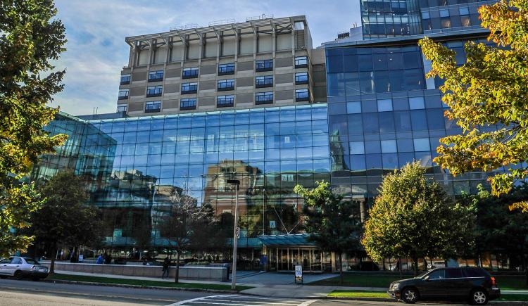 A wide angle photo of the newly named Veritas Science Center (VSC) building.