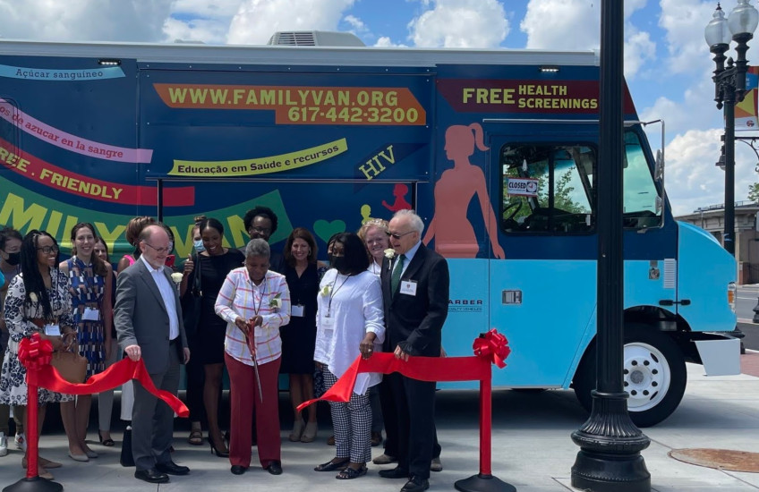 Family Van ribbon cutting