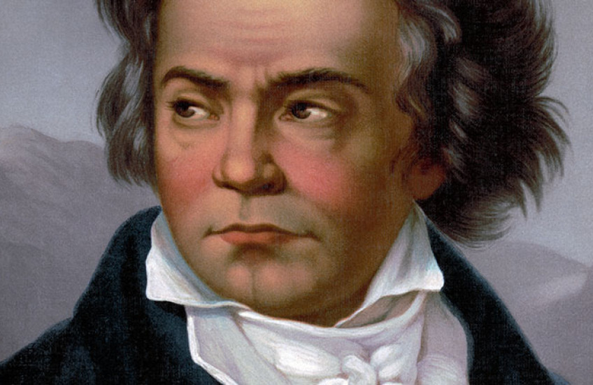 A portrait of Ludwig van Beethoven