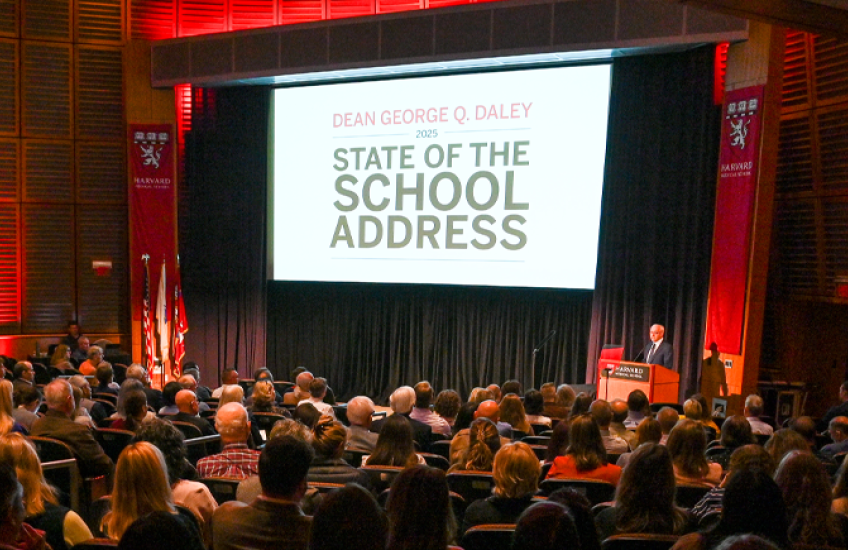 Auditorium filled with people for the 2025 State of the School Address