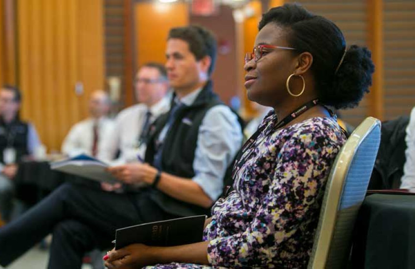 Executive education students in a class 