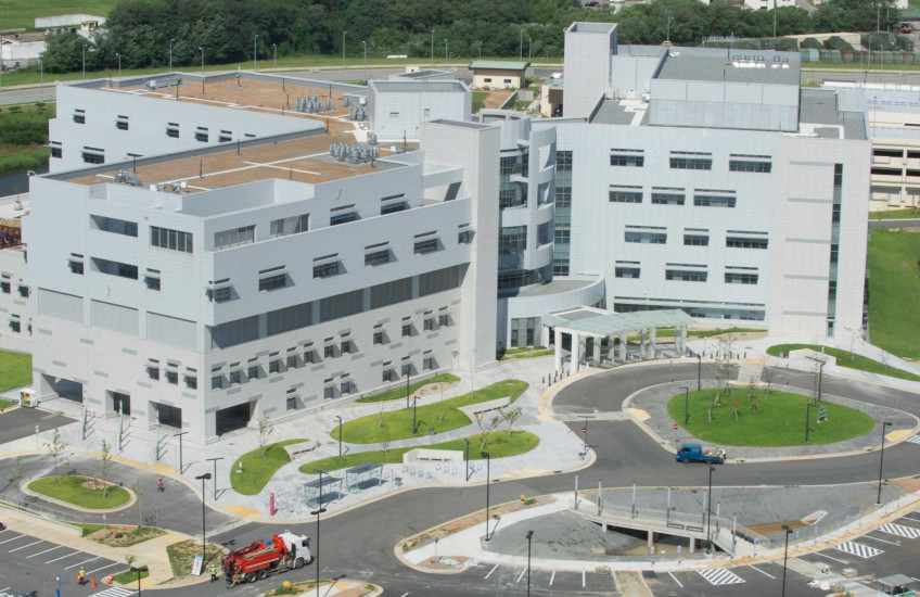 Aerial photo of Brian D. Allgood Army Community Hospital, Camp Humphreys