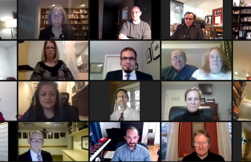 Screen shot of teaching awards zoom meeting