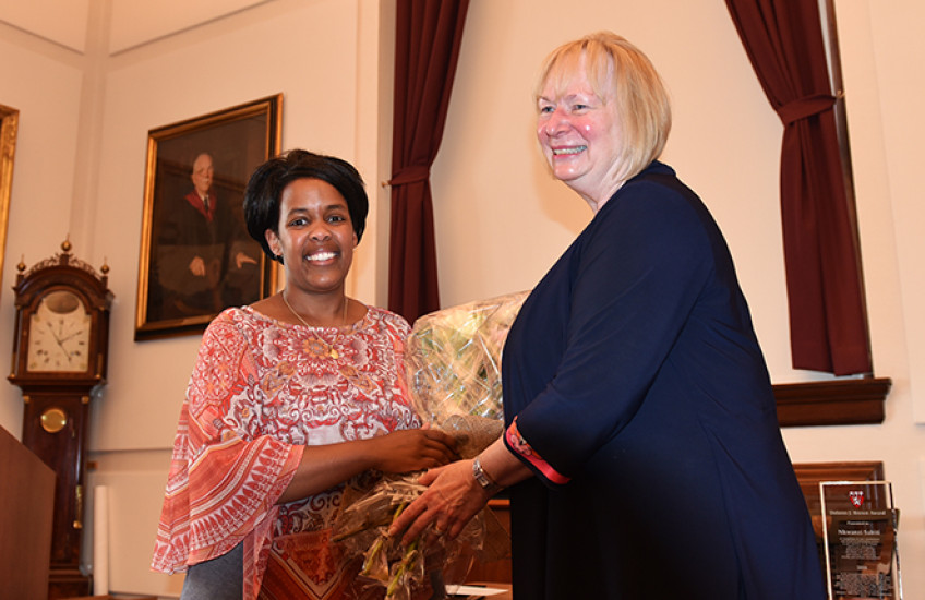 Nkwanzi Sabiti (left) and Marcia Arndt. Image: Elsa Fong