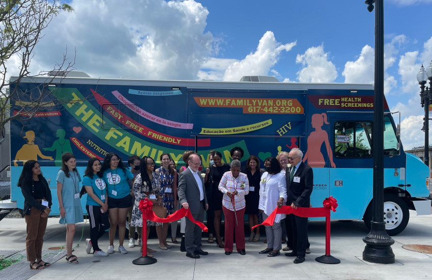 Family Van ribbon cutting