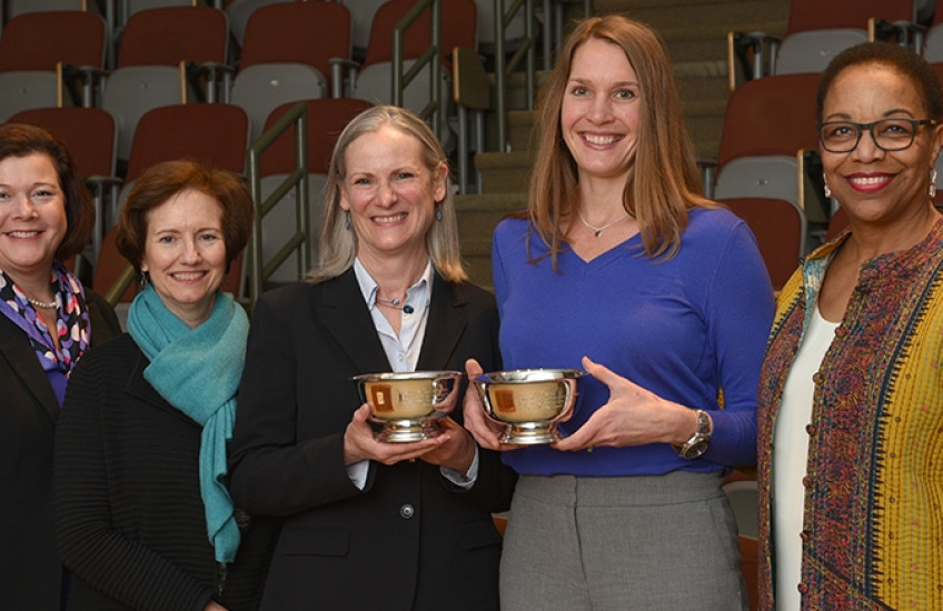 From left: Kathleen McDaniel, Lisa Muto, Patricia Cunningham, Sara Kiarsis and Joan Reede. 