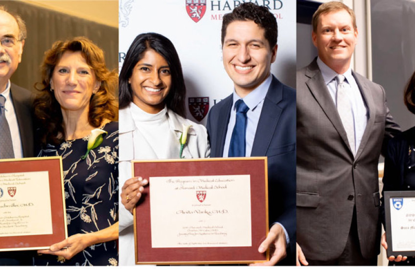 Award recipients Terry Buchmiller, Anita Vanka and Sara Durfee at the 2019 Federman Teaching Awards