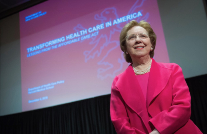 Barbara McNeil, the Ridley Watts Professor of Health Care Policy on stage.                                   