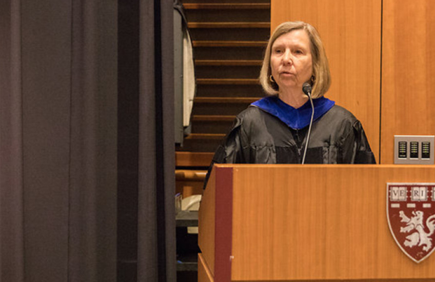 Alexa McCray giving master's programs graduation ceremony keynote speech