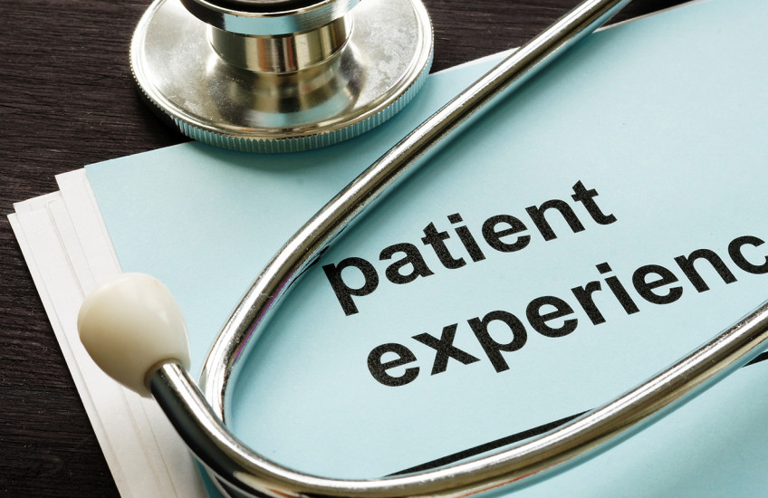 A stethoscope and a patient experience survey