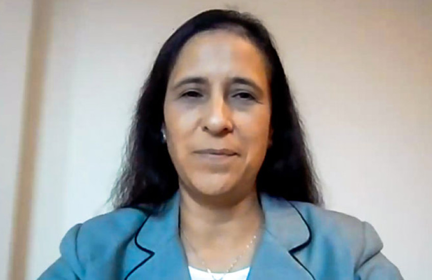 Stern wearing a grey suit jacket in screen grab from video