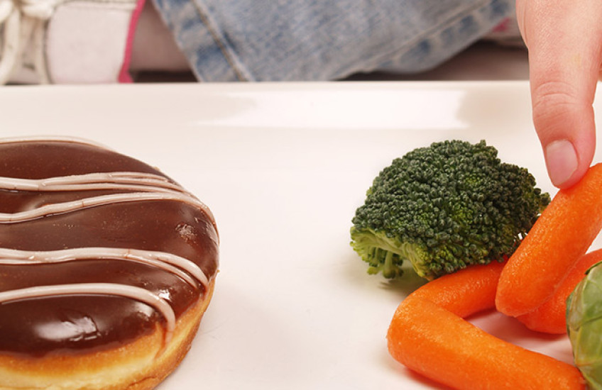donut or veggies?