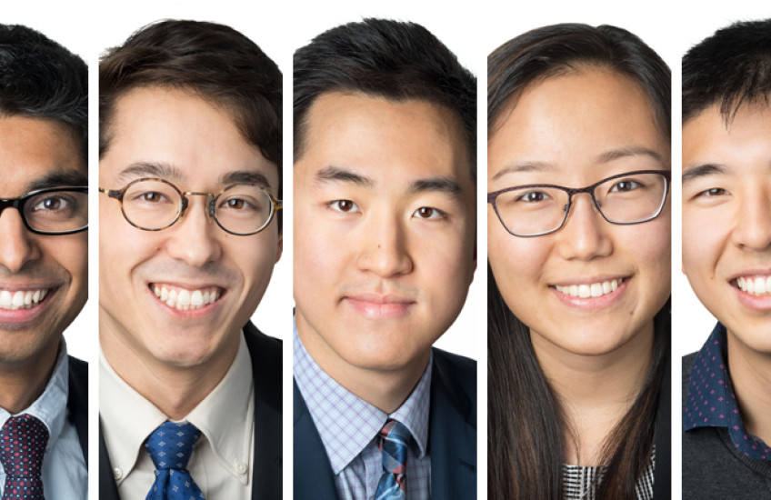 Photos of Shyam Akula, Aurel Nagy, Jin K. Park, Wendy Sun and Jason Wang