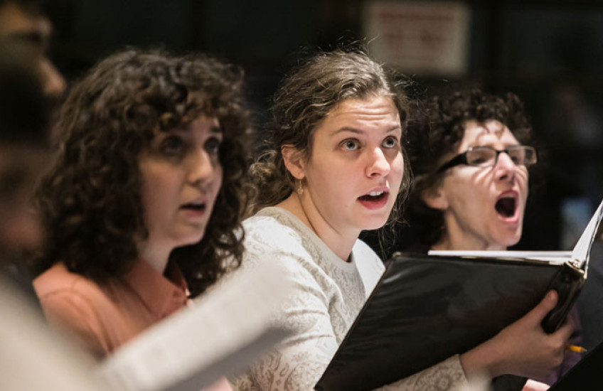 Longwood Chorus members rehearsing