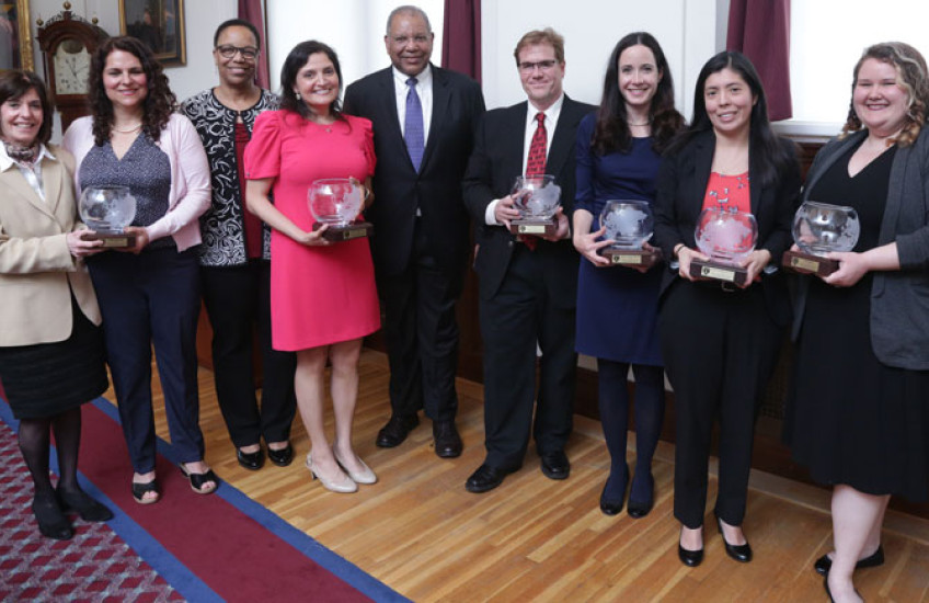 Recipients of the 2019 Diversity Awards with Joan Reede and Otis Brawley